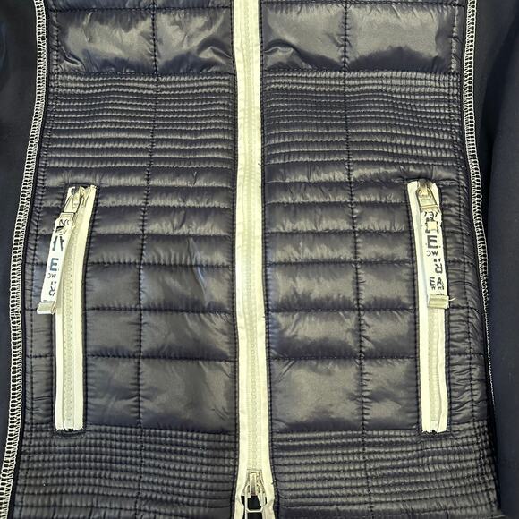 I'CONA Women's Navy Athleisure Hooded Jacket Size 14 Zip Up Sporty Comfy NWT - Picture 13 of 16